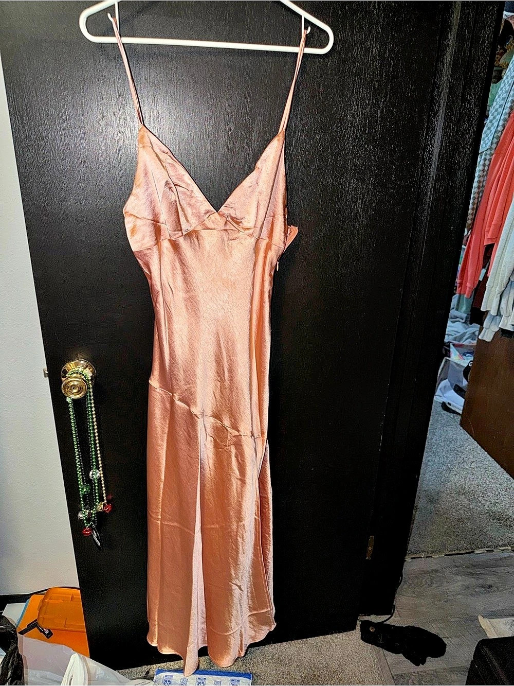 Hello Molly Satin Maxi Dress NWT